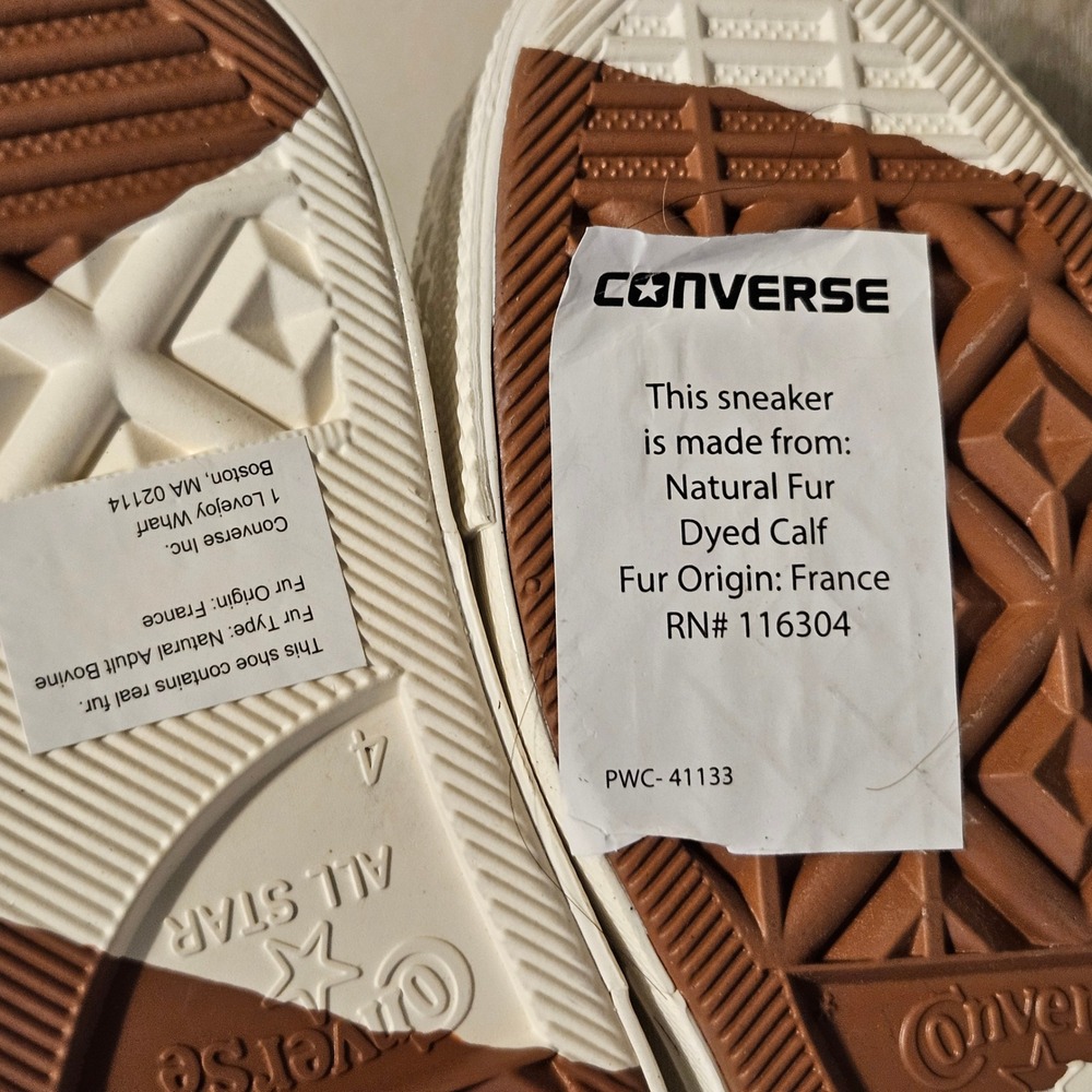 Converse Chuck Taylor 70 Plus X Hi Platform Brown Calf Hair Boots A13831C Size 6 - Picture 8 of 9